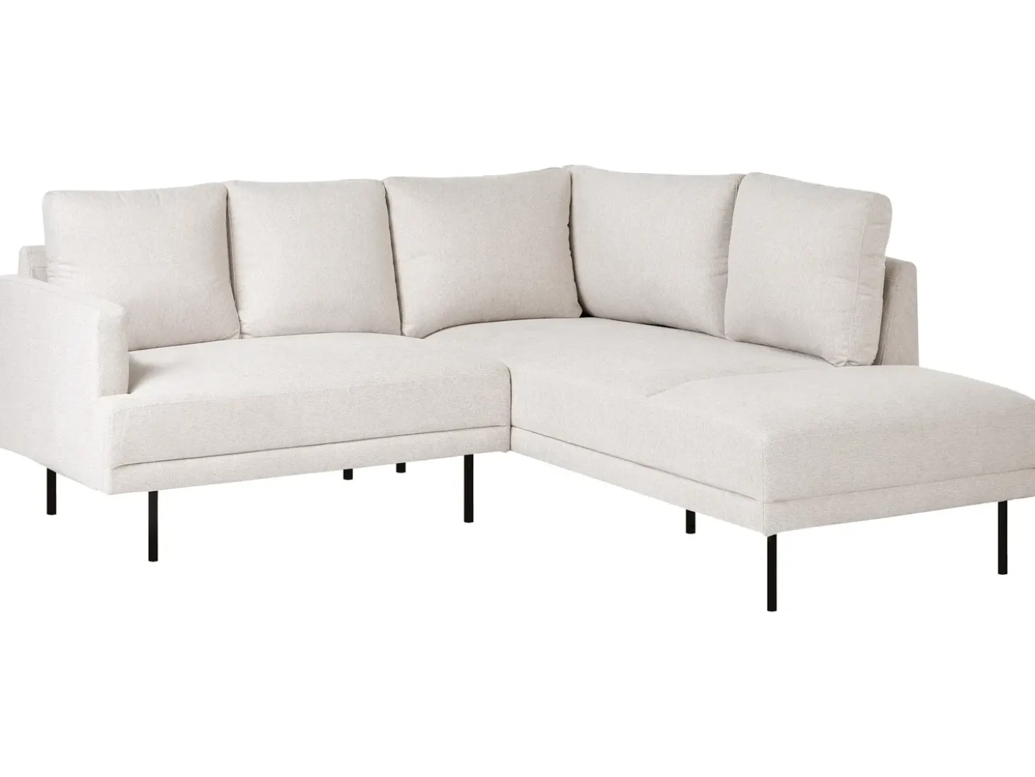 Hjørnesofa 4 personers BREDA Lys Beige Venstrevendt