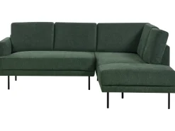 Hjørnesofa 4 personers BREDA Mørkegrøn Venstrevendt