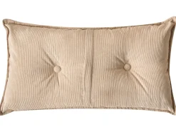 Hjørnesofa 3 personers DOLVA Fløjl Beige Venstrevendt