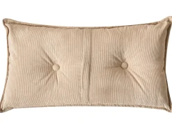 Hjørnesofa 3 personers DOLVA Fløjl Beige Højrevendt