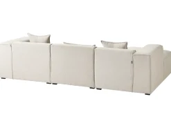 Hjørnesofa 3 personers DOLVA Lys Beige Højrevendt