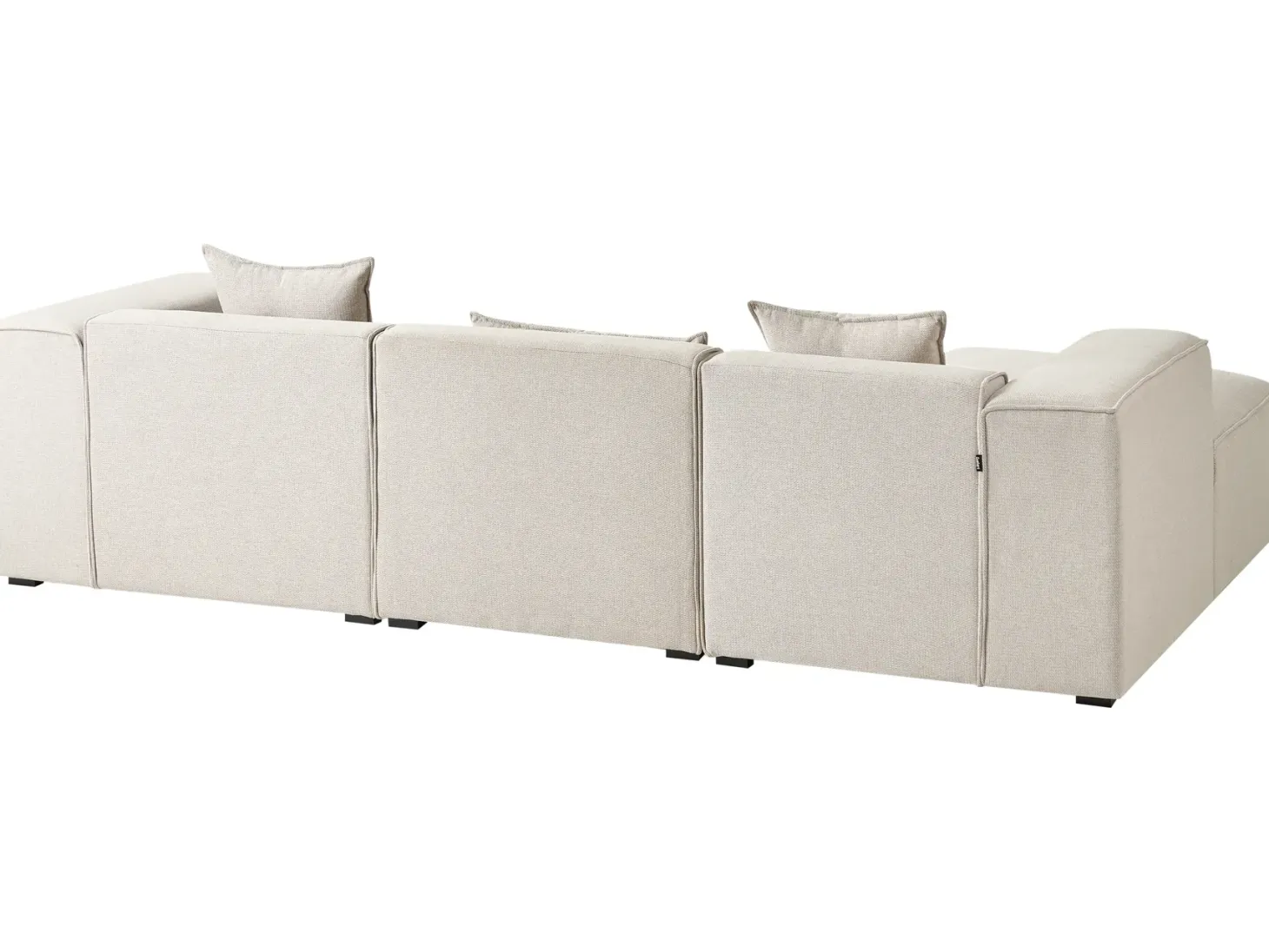 Hjørnesofa 3 personers DOLVA Lys Beige Højrevendt