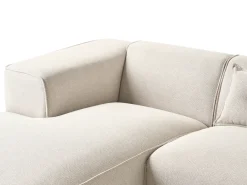 Hjørnesofa 3 personers DOLVA Lys Beige Højrevendt
