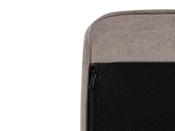 Hjørnesofa 3 personers ELVENES Velour Brungrå Venstrevendt