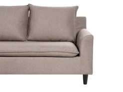 Hjørnesofa 3 personers ELVENES Velour Brungrå Højrevendt