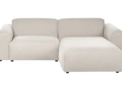 Hjørnesofa 3 personers FAABORG Boucle Beige Venstrevendt