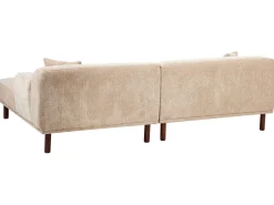 Hjørnesofa 3 personers HOLT Beige Venstrevendt