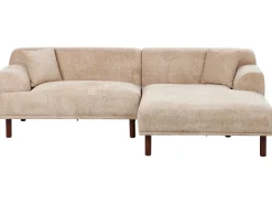Hjørnesofa 3 personers HOLT Beige Venstrevendt