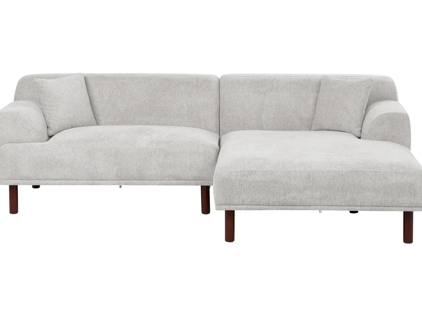 Hjørnesofa 3 personers HOLT Lysegrå Venstrevendt