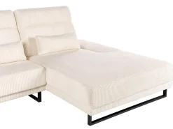 Hjørnesofa 4 personers IKAST Fløjl Beige Venstrevendt