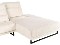Hjørnesofa 4 personers IKAST Fløjl Beige Venstrevendt