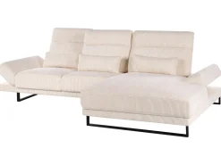 Hjørnesofa 4 personers IKAST Fløjl Beige Venstrevendt