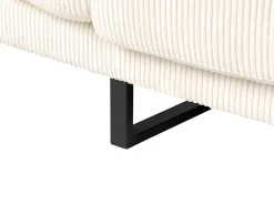 Hjørnesofa 4 personers IKAST Fløjl Beige Venstrevendt