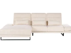 Hjørnesofa 4 personers IKAST Fløjl Beige Højrevendt