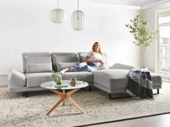 Hjørnesofa 4 personers IKAST Lysegrå Venstrevendt