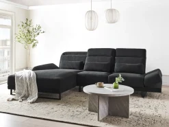 Hjørnesofa 4 personers IKAST Sort Højrevendt