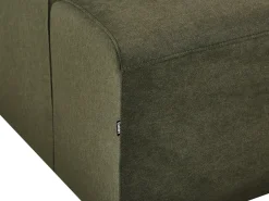 Hjørnesofa 4 personers KIRUNA Velour Mørkegrøn Højrevendt