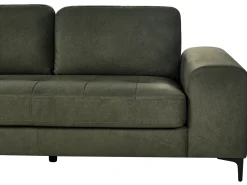 Hjørnesofa 4 personers KIRUNA Velour Mørkegrøn Højrevendt