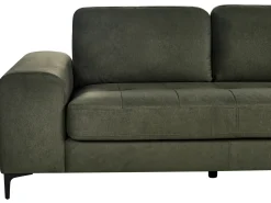 Hjørnesofa 4 personers KIRUNA Velour Mørkegrøn Venstrevendt