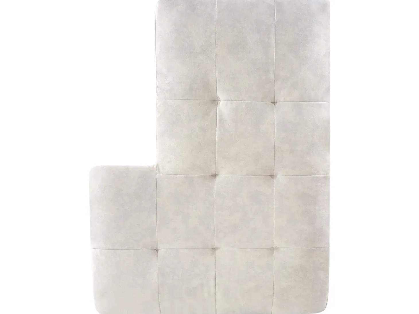 Hjørnesofa 4 personers KIRUNA Velour Lys Beige Højrevendt