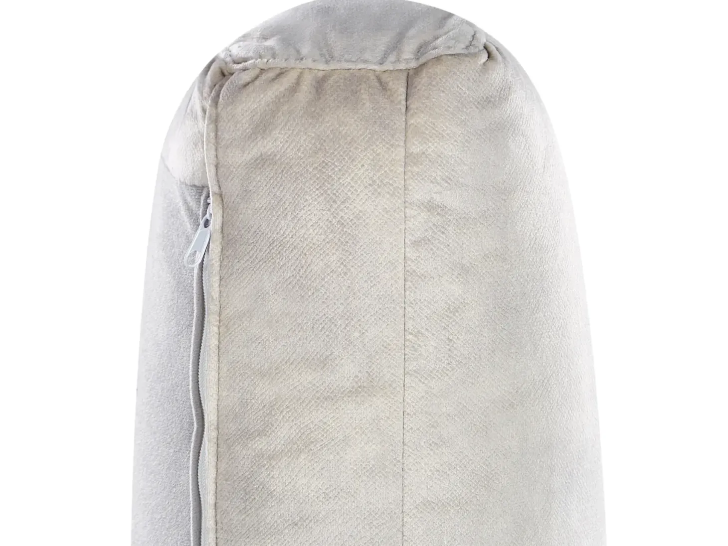 Hjørnesofa 4 personers KIRUNA Velour Lys Beige Højrevendt