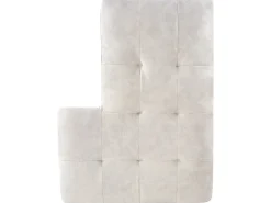 Hjørnesofa 4 personers KIRUNA Velour Lys Beige Venstrevendt