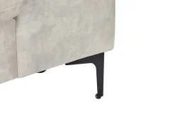 Hjørnesofa 4 personers KIRUNA Velour Lys Beige Venstrevendt