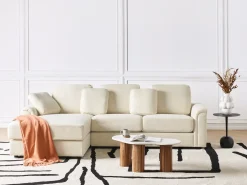 Hjørnesofa 4 personers KOHLO Lys Beige Højrevendt