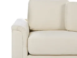 Hjørnesofa 4 personers KOHLO Lys Beige med fodskammel Venstrevendt