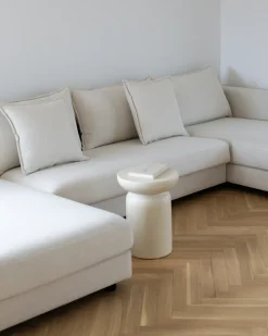 Hjørnesofa 5 personers LILVIKEN Lys Beige