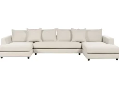 Hjørnesofa 5 personers LILVIKEN Lys Beige