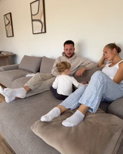 Hjørnesofa 4 personers MARIFERD Lysebrun Venstrevendt