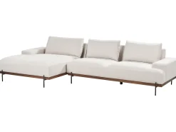 Hjørnesofa 4 personers MARIFERD Lys Beige Højrevendt
