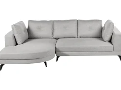 Hjørnesofa 3 personers MARUM Kunstlinned Grå Højrevendt