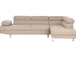 Hjørnesofa 5 personers NORREA Beige Venstrevendt
