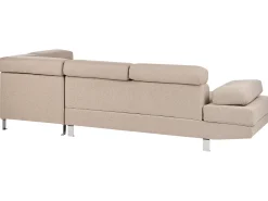 Hjørnesofa 5 personers NORREA Beige Venstrevendt