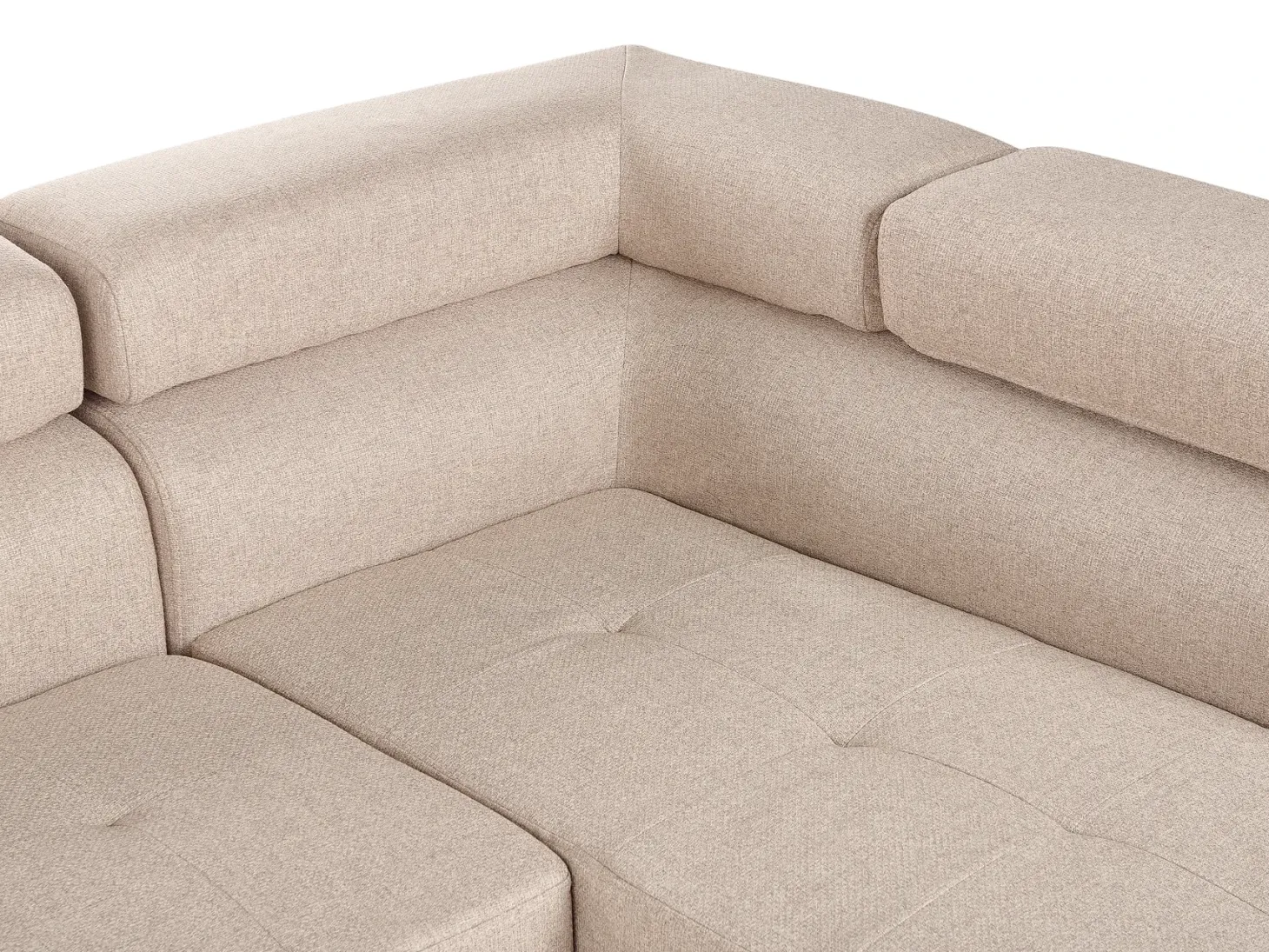 Hjørnesofa 5 personers NORREA Beige Venstrevendt