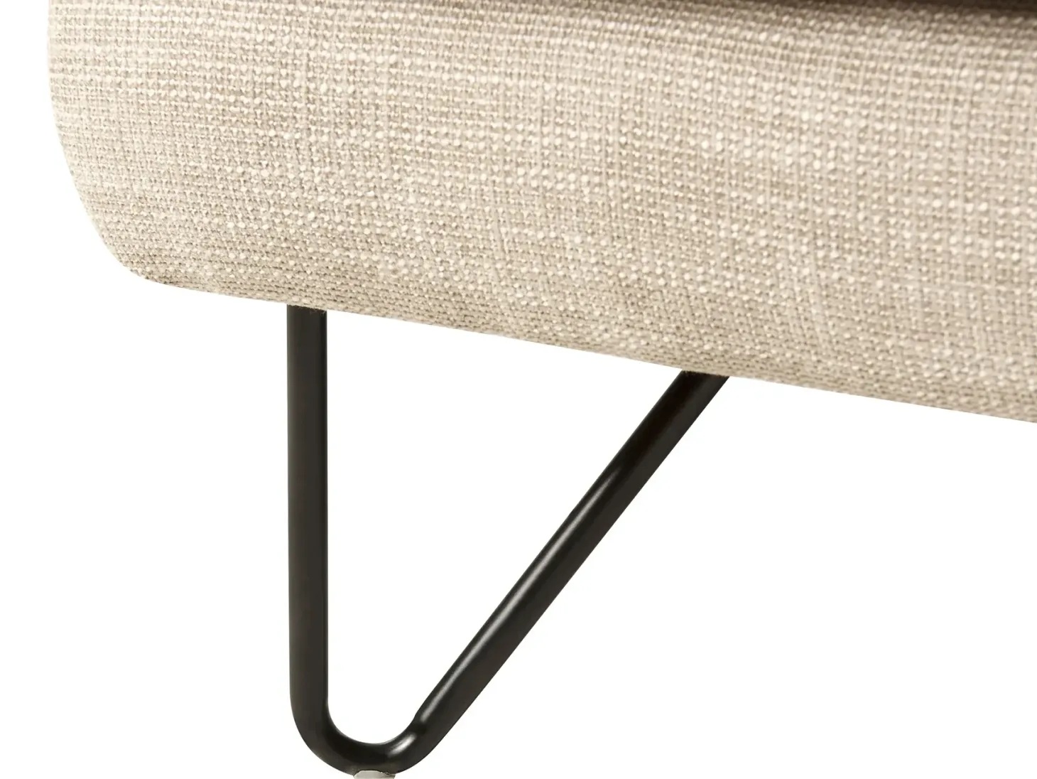 Hjørnesofa 3 personers SERSAN Chenille Beige Højrevendt