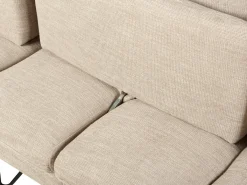 Hjørnesofa 3 personers SERSAN Chenille Hvid Venstrevendt