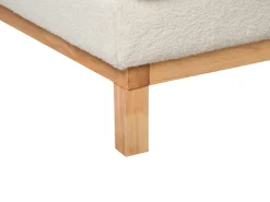 Hjørnesofa 4 personers SIGGARD Boucle Hvid Venstrevendt
