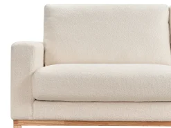 Hjørnesofa 4 personers SIGGARD Boucle Hvid Venstrevendt