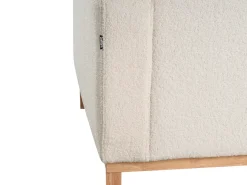 Hjørnesofa 4 personers SIGGARD Boucle Hvid Venstrevendt