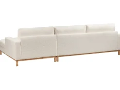 Hjørnesofa 4 personers SIGGARD Boucle Hvid Venstrevendt
