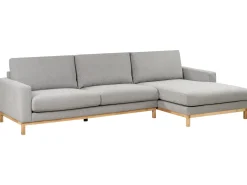 Hjørnesofa 4 personers SIGGARD Grå Venstrevendt