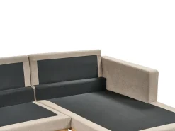 Hjørnesofa 4 personers SIGGARD Brungrå Venstrevendt