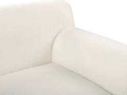 Hjørnesofa 3 personers SIMOS Boucle Hvid Venstrevendt
