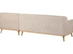 Hjørnesofa 3 personers SIMOS Chenille Beige Venstrevendt