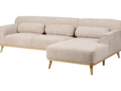 Hjørnesofa 3 personers SIMOS Chenille Beige Venstrevendt
