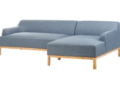 Hjørnesofa 3 personers SOSJO Blå Venstrevendt