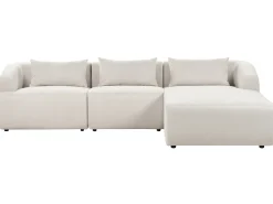 Hjørnesofa 3 personers SVANSELE Lys Beige Venstrevendt